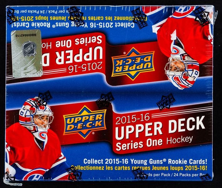 2015-16 Upper Deck Series One Factory Sealed Retail Box (24 Unopened Packs) - Connor McDavid Rookie Card Year!