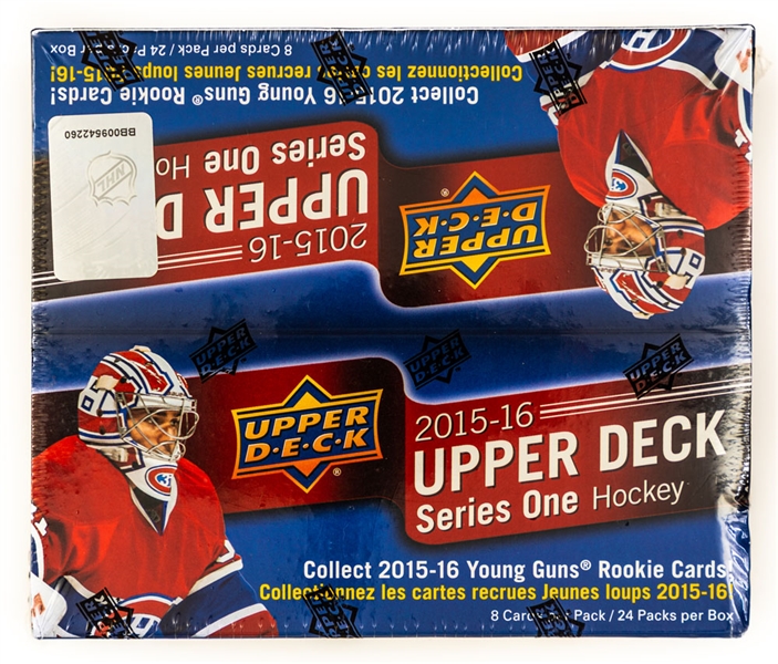 2015-16 Upper Deck Series One Factory Sealed Retail Box (24 Unopened Packs) - Connor McDavid Rookie Card Year!