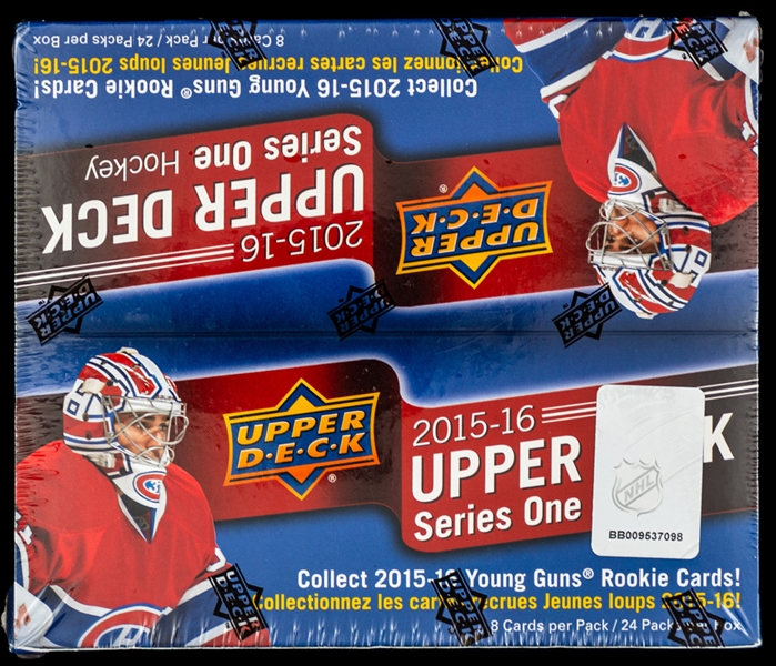 2015-16 Upper Deck Series One Factory Sealed Retail Box (24 Unopened Packs) - Connor McDavid Rookie Card Year!