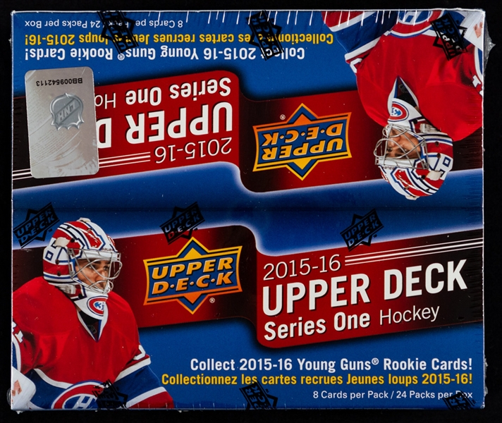 2015-16 Upper Deck Series One Factory Sealed Retail Box (24 Unopened Packs) - Connor McDavid Rookie Card Year!