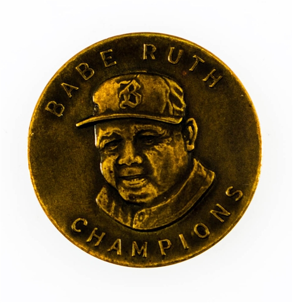 1935 Babe Ruth (Boston Braves) Quaker Oats "Champions" Pinback Premium Button 