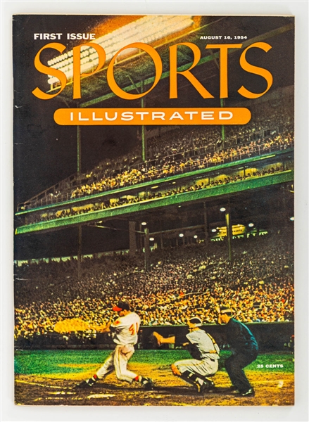 1954 Sports Illustrated First Issue with 1954 Topps Baseball Card Insert