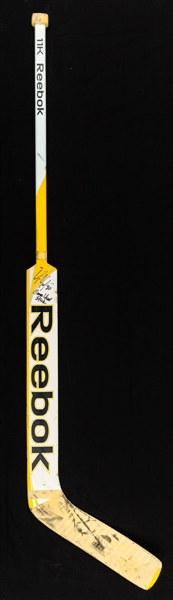 Tim Thomas Early-to-Mid-2010s Boston Bruins Reebok 11K Signed Game-Used Stick with His Signed LOA