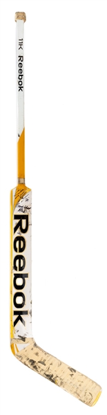 Tim Thomas Early-to-Mid-2010s Boston Bruins Reebok 11K Signed Game-Used Stick with His Signed LOA