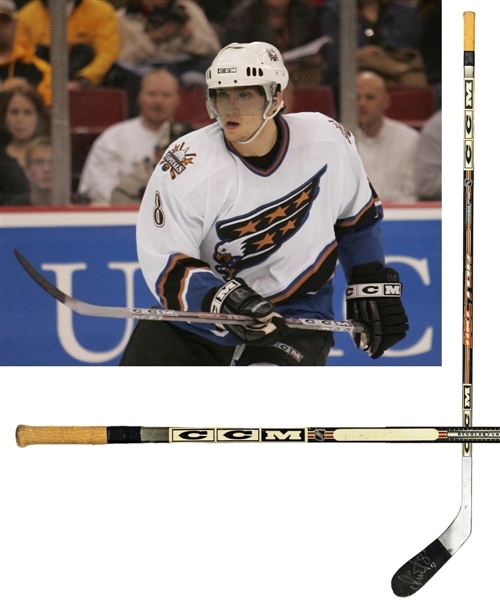 Alexander Ovechkins 2005-06 Washington Capitals Signed CCM Vector Game-Used Rookie Season Stick - 52-Goal Season! - Calder Memorial Trophy Season!