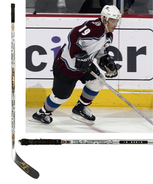 Joe Sakics Early-to-Mid-2000s Colorado Avalanche Signed Easton Synergy Game-Used Stick from the Personal Collection of an Important Hockey Executive with His Signed LOA