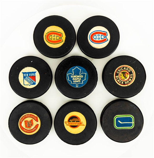NHL Viceroy 1973-83 Official Game Puck Collection of 29 