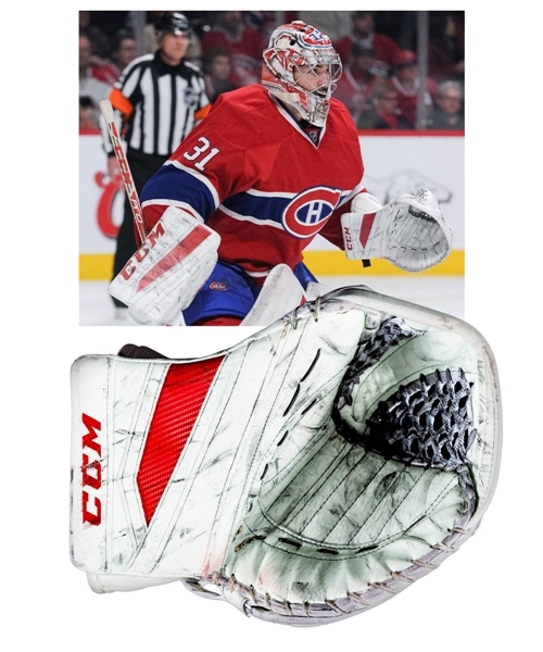 Carey Prices 2014-15 Montreal Canadiens Game-Used CCM Extreme Flex II Glove - Hart Memorial Trophy and Vezina Trophy Season! - Photo-Matched!