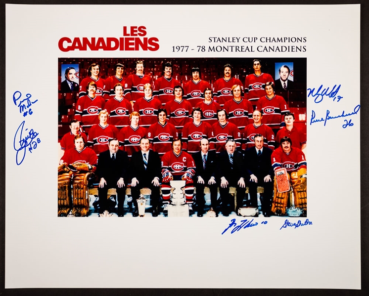 Montreal Canadiens 1977-78 Stanley Cup Champions Team-Signed Photo by 15 with LOA (12” x 15”)