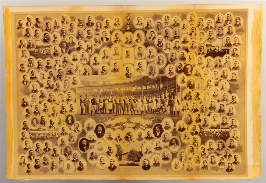 Historic Montreal Football Club 1868-1898 30th Anniversary Composite Cabinet Photo by WM Notman & Sons Including Hockey HOFer Graham Drinkwater - From the Collection of Mark Rucker (16” x 23”)
