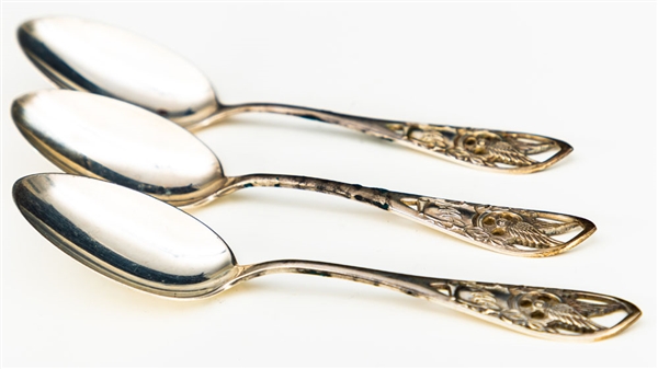 Montreal Amateur Athletic Association (M.A.A.A.) Turn-of-the-Century Sterling Spoons (3)