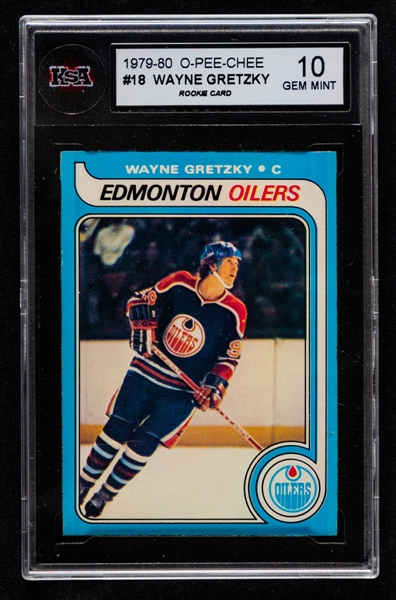 1979-80 O-Pee-Chee Hockey Card #18 HOFer Wayne Gretzky Rookie - Graded KSA 10 GEM MINT