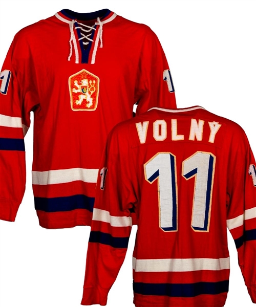 Milos Volnys Early-1980s Czechoslovakia National Team Game-Worn Jersey