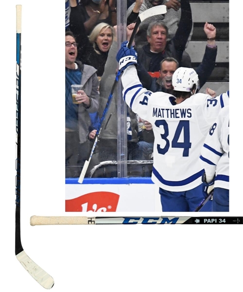 Auston Matthews 2021-22 Toronto Maple Leafs CCM JetSpeed FT4 Pro Game-Used Stick with Team LOA – 60-Goal Season! - Maurice "Rocket" Richard Trophy Season!