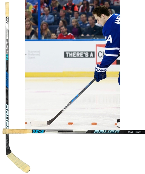 Auston Matthews’ 2017-18 Toronto Maple Leafs Bauer Nexus 1N Game-Used Stick with Team LOA – Photo-Matched to 2018 NHL All-Star Skills Competition!