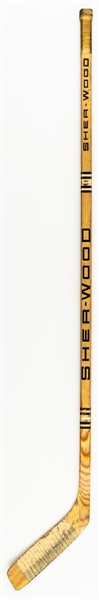 Rod Gilberts Mid-to-Late-1970s New York Rangers Sher-Wood PMP 5001 Game-Used Stick