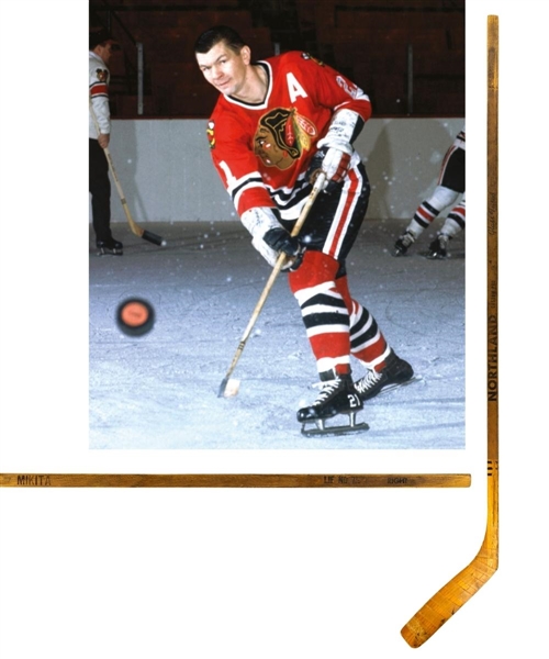 Stan Mikitas Mid-to-Late-1960s Chicago Black Hawks Northland "Banana Hook" Game-Used Stick