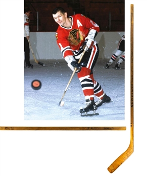 Stan Mikitas Mid-to-Late-1960s Chicago Black Hawks Northland "Banana Hook" Game-Used Stick