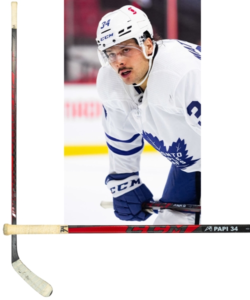 Auston Matthews’ 2020-21 Toronto Maple Leafs CCM JetSpeed FT4 Pro Game-Used Stick with Team LOA - Maurice "Rocket" Richard Trophy Season!