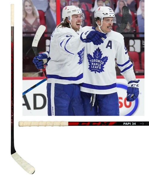 Auston Matthews’ 2020-21 Toronto Maple Leafs CCM JetSpeed FT4 Pro Game-Used Stick with Team LOA - Maurice "Rocket" Richard Trophy Season! - Photo-Matched! 