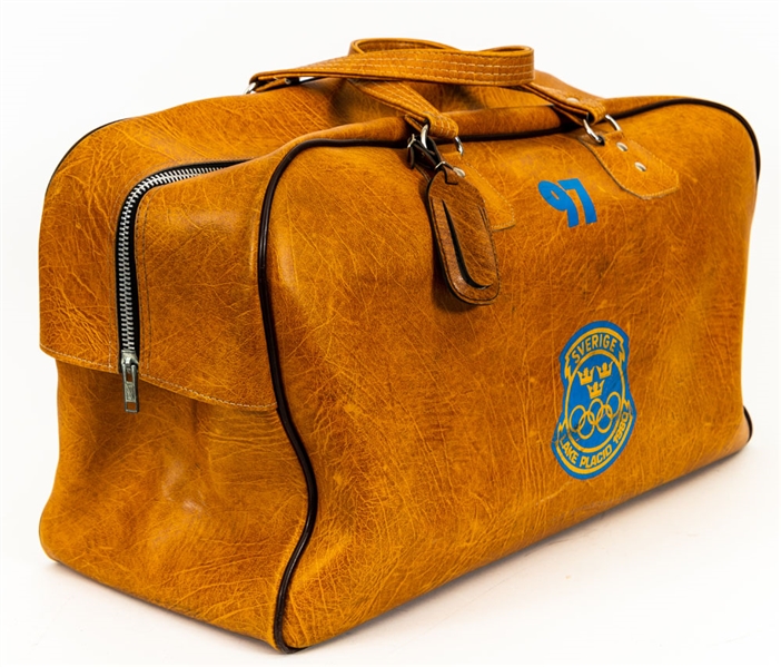 Pelle Lindbergh’s 1980 Lake Placid Olympics Swedish Hockey Team Sports Bag