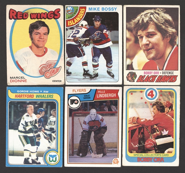 1976-77 to 1978-79 O-Pee-Chee Hockey Near Complete Sets (3) with Extras (1300+) and 1979-80 O-Pee-Chee Hockey Cards (550+)