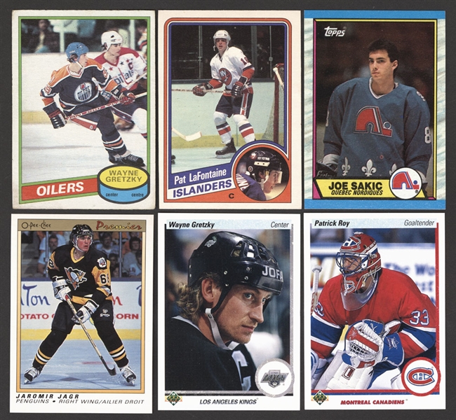 Hockey Card/Set Collection Including 1980-81 O-Pee-Chee #250 HOFer Wayne Gretzky, 1990-91 O-Pee-Chee Premier 132-Card Set with Jaromir Jagr Rookie Card Plus Other Assorted Cards/Sets