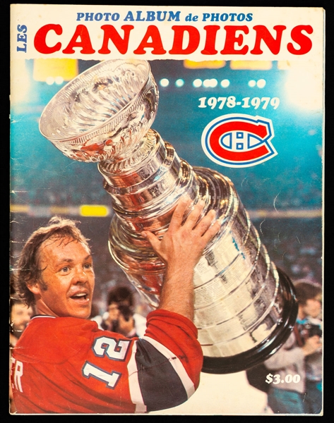 Montreal Canadiens 1978-79 Stanley Cup Champions Team-Signed Photo Album Including HOFers Dryden, Lafleur, Cournoyer, Lapointe, Savard, Robinson, Shutt and Others with LOA 