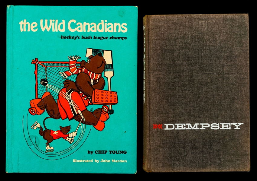 Francis King Clancy and Harold Ballard Signed "The Wild Canadians" Book Plus Jack Dempsey Signed "Dempsey by the Man Himself" Book (JSA Certified)