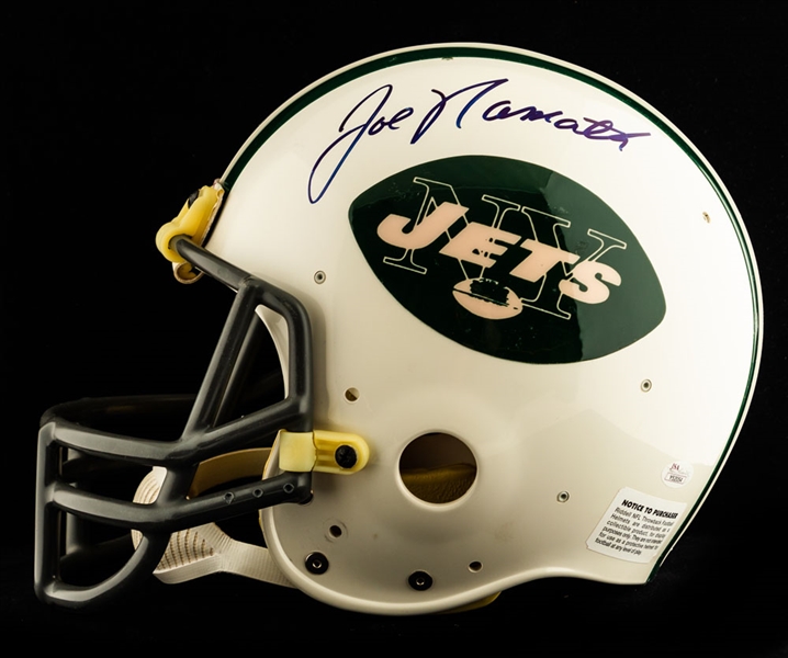 Joe Namath Signed New York Jets Full-Size Riddell "Throwback" Helmet - JSA Authenticated