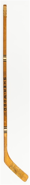 Carol Vadnais Early-1970s Boston Bruins Sher-Wood PMP Game-Used Stick 