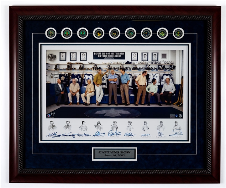 Toronto Maple Leafs "Captains Row" Multi-Signed Framed Limited-Edition “A/P” Lithograph with COA (31” x 37”) 