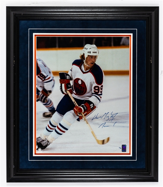 Wayne Gretzky "First Edmonton Oilers Game" Signed Limited-Edition Framed Photo with WGA COA #92/99 (26” x 30”) 