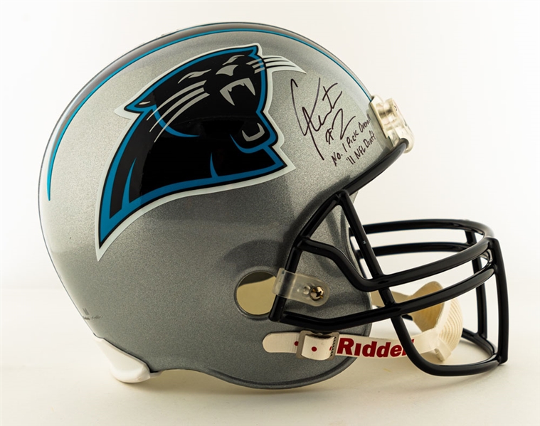 Cam Newton Signed Carolina Panthers Full-Size Riddell Helmet with "No. 1 Pick Overall 11 NFL Draft"