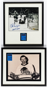 Stan Mikita February 27, 1977 Signed “500th Goal” Milestone Framed Ticket Stub Displays (2) 