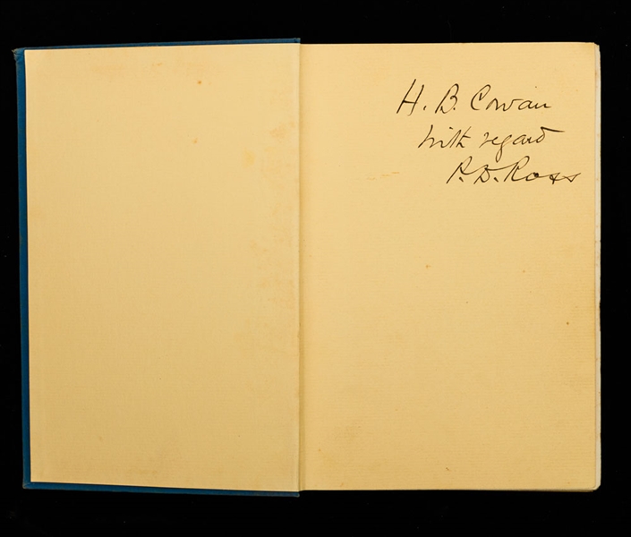 Deceased HOF Builder P.D. Ross Signed Retrospects of a Newspaper Person Hardcover Book with LOA 