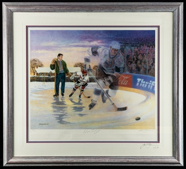Wayne Gretzky Signed "A Boy and His Dream" James Lumbers Limited-Edition Framed Lithograph #536/999 with COA (35 ½” x 39”)