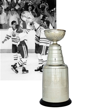 Barrie Staffords 1987-88 Edmonton Oilers Stanley Cup Championship Trophy with His Signed LOA (13")