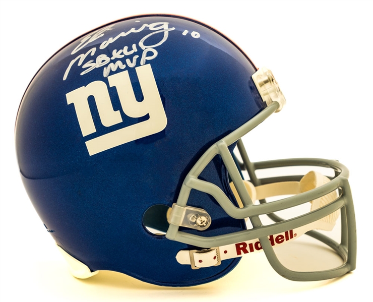 Eli Manning Signed New York Jets Full-Size Riddell Helmet with JSA COA - “SB XLII MVP” Annotation