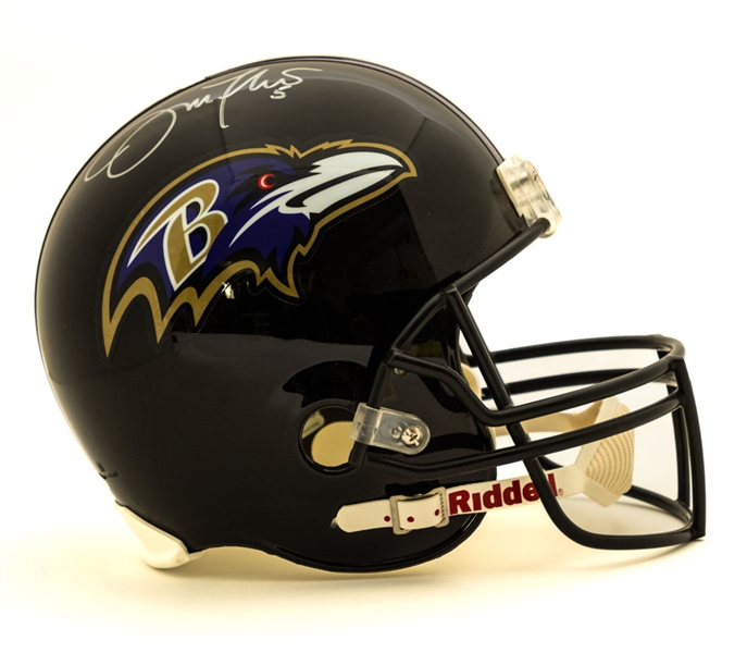 Joe Flacco Signed Baltimore Ravens Full-Size Riddell Helmet with JSA COA