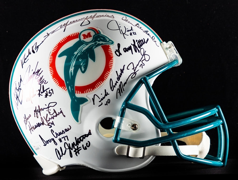 Miami Dolphins 1972 Super Bowl Champions Team-Signed Full-Size Helmet - JSA Authenticated
