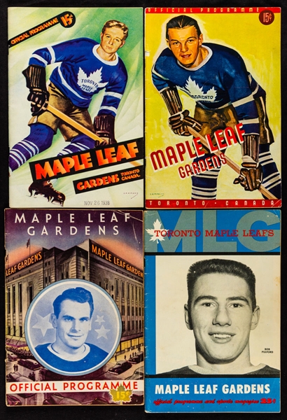 Toronto Maple Leafs 1938-1967 MLG Program Collection of 16 - Mostly Playoffs Examples! - Many Near Mint! 