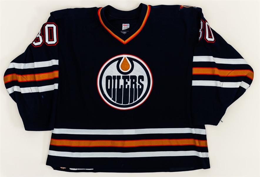 Bob Essensas 1997-98 Edmonton Oilers Game-Worn Jersey with Team LOA