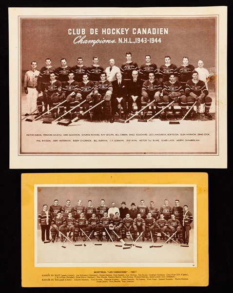 Montreal Canadiens 1936-37 to 1961-62 Team Photo Collection of 10 including David Bier Examples 