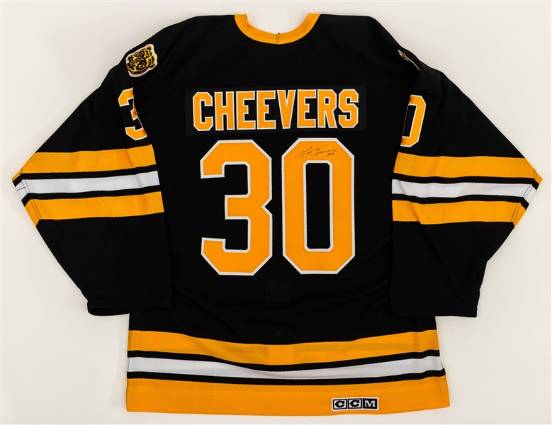 Gerry Cheevers and Terry OReilly Signed Boston Bruins Jerseys with COAs