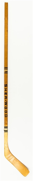 Garnet “Ace” Bailey 1968-70 Boston Bruins Team-Signed Game-Issued Sher-Wood Stick with COA 
