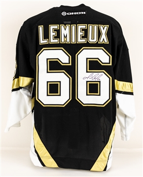 Mario Lemieux Signed Pittsburgh Penguins Pro On-Ice Jersey with LOA