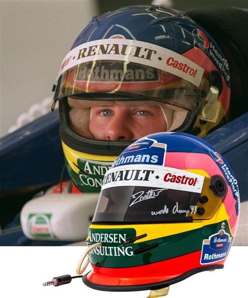 Jacques Villeneuve’s 1997 Rothmans Williams Renault F1 Team Bell Helmet with His Signed LOA – From Championship Season!