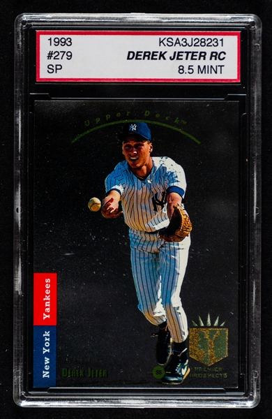 1993 Upper Deck SP Baseball Card #279 HOFer Derek Jeter Rookie - Graded KSA 8.5