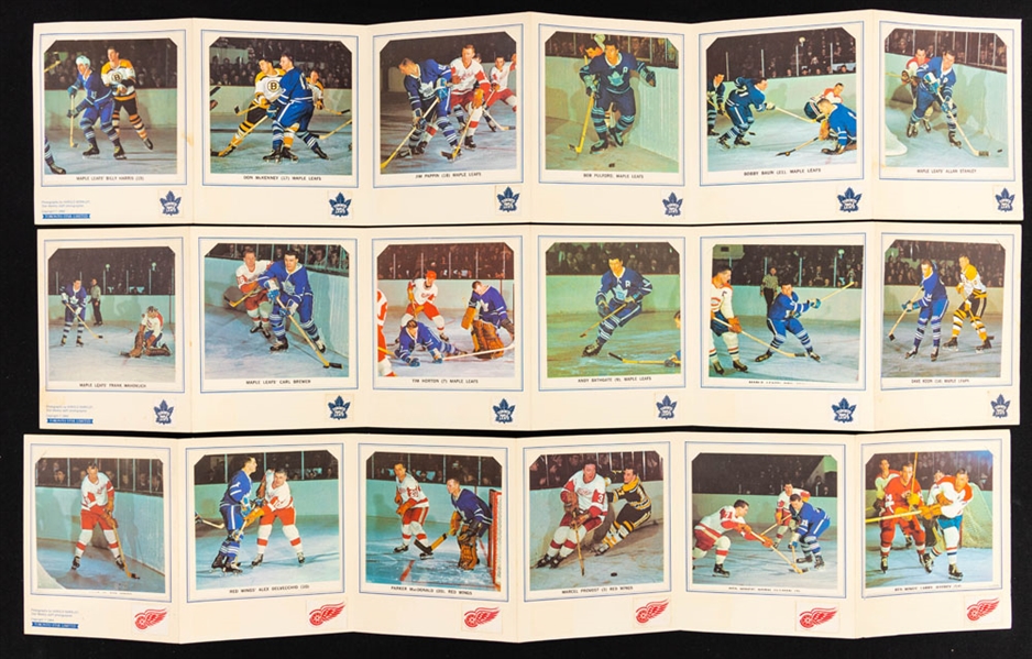 1964-65 Toronto Star NHL Stars Photos Complete Set of 48 in Albums Plus 1963-64 "Hockey Tips from the Stars" Booklet